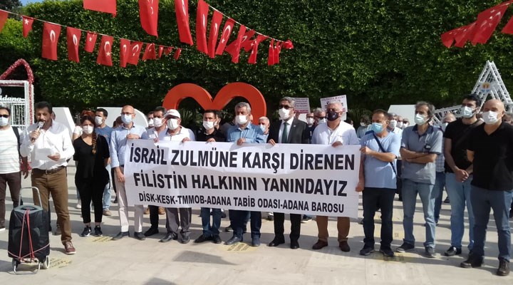 Adana Demokrasi Platformu, İsrail'in Filistin'e saldırılarını protesto etti
