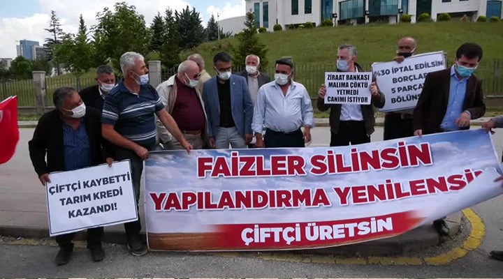 Çiftçiler Ziraat’ın haczine karşı Ankara’da hak aradı