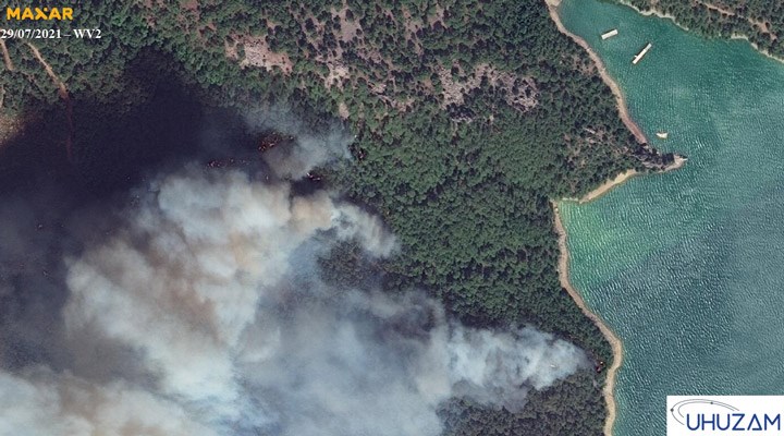 Akdeniz ve Ege'deki orman yangınları uzaydan görüntülendi: 85 bin futbol sahası büyüklüğünde alan yandı