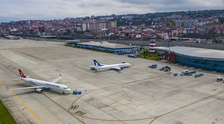 Trabzon Havalimanı pistinde çatlak: Uçuşlar iptal edildi