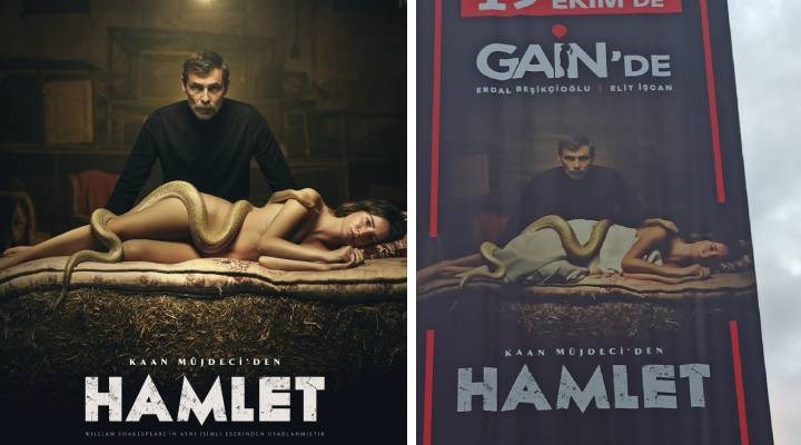Gain TV'nin yeni dizisi Hamlet'in afişine sansür