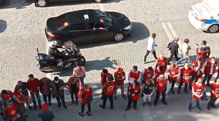 Süleyman Soylu'ya sırtı dönük protesto