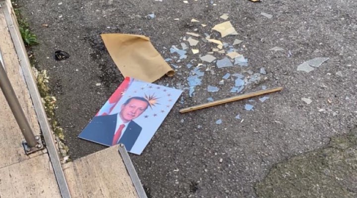 Erdoğan’ın fotoğrafını yere attığı söylenen kişi gözaltına alındı