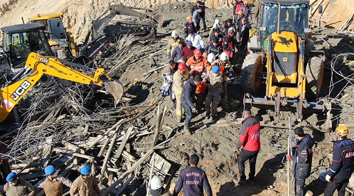 Mardin'de inşaat çöktü, 1 işçi yaşamını yitirdi