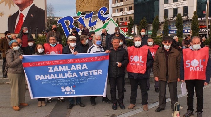 SOL Partililer, Rize ve Edremit’te zamlara karşı sokağa çıktı