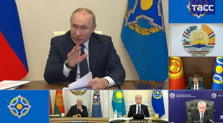 KGAÖ, Kazakistan için toplandı: Putin’den ‘iç ve dış güçler’ iddiası