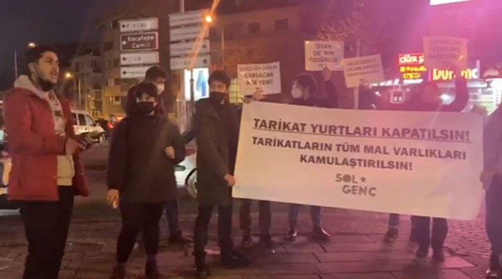 SOL Genç Ankara'da sokağa çıktı: Tarikat yurtları kapatılsın,  tüm varlıkları kamulaştırılsın