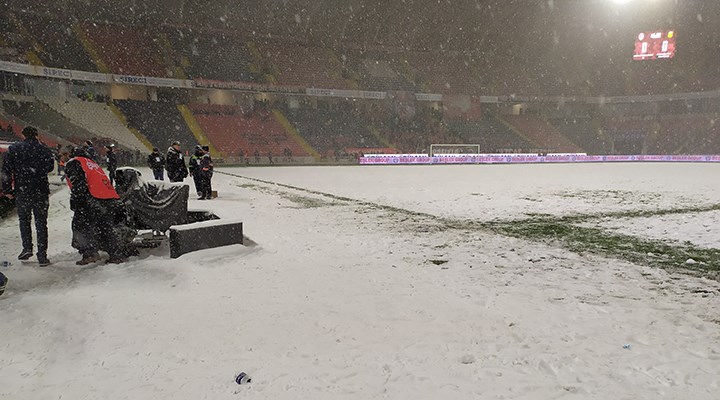 Gaziantep FK-Yeni Malatyaspor maçına kar engeli