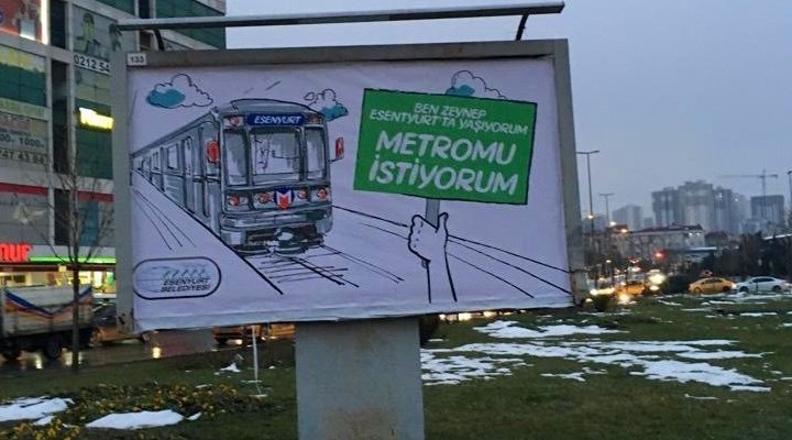 Erdoğan onaylamamıştı: CHP'li belediyelerden ‘Metroma engel olma’ afişleri asıldı