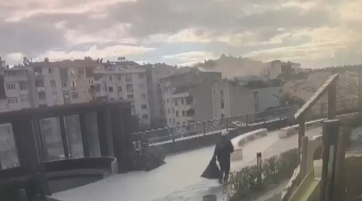 Üsküdar'da 5 katlı binadaki patlama anı görüntüsü ortaya çıktı