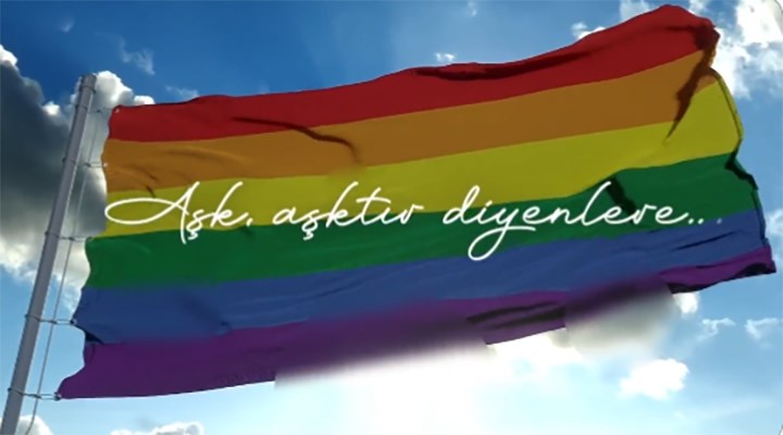 Şişli Belediyesi'nin Sevgililer Günü videosunda gökkuşağı bayrağı da yerini aldı