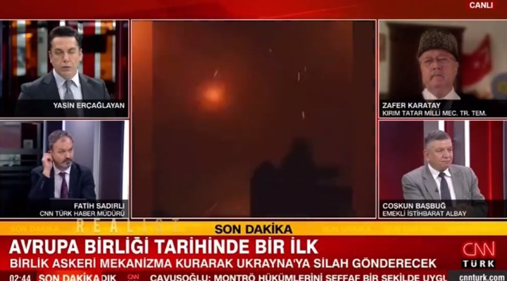 CNN Türk, "geceye dair sıcak görüntü" dedi: Savaş animasyonu çıktı