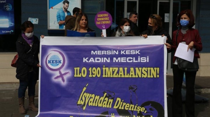 KESK Kadın Meclisleri: Haklarımızdan, hayatlarımızdan vazgeçmiyoruz, ILO 190 imzalansın