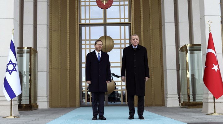 İsrail Cumhurbaşkanı Herzog, Cumhurbaşkanlığı Sarayı'nda resmi törenle karşılandı