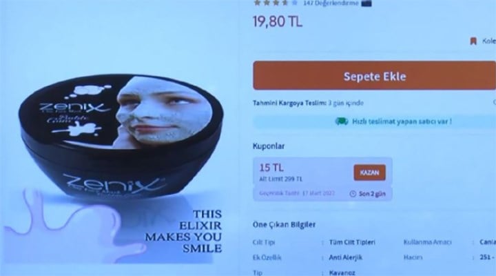 Arsenikli olduğu için toplatma kararı alınan krem hala online satışta
