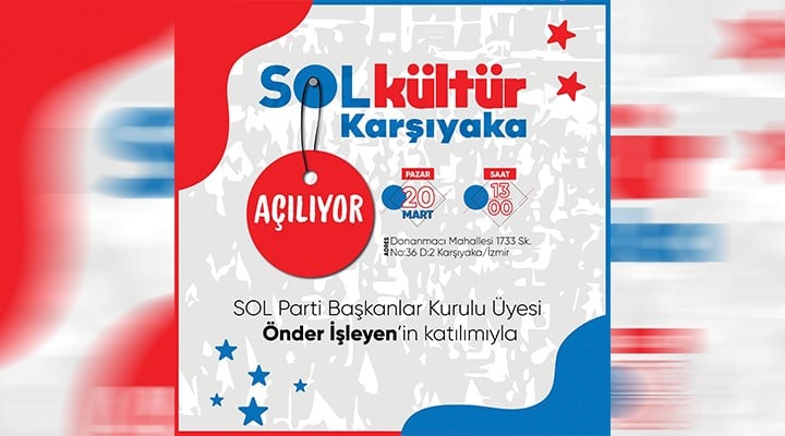 SOL Kültür Karşıyaka pazar günü açılıyor