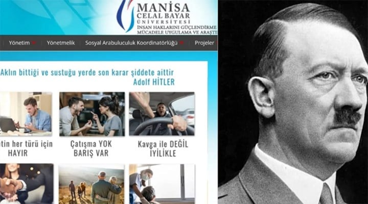 Manisa Celal Bayar Üniversitesi’nin 'insan hakları merkezinden' Hitler alıntısı