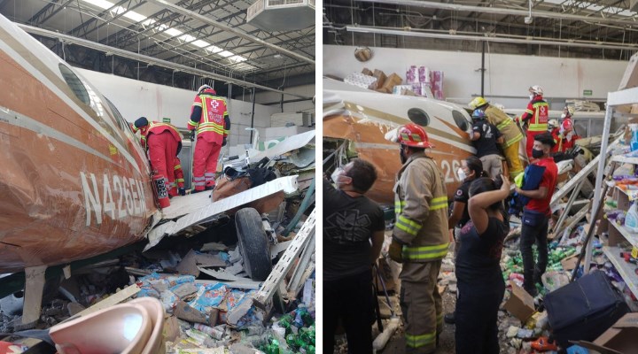 Meksika’da küçük uçak süpermarketin üzerine düştü: 3 ölü, 5 yaralı