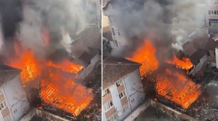 Sarıyer'de kebapçıda yangın: Evlere ve itfaiye aracına sıçradı