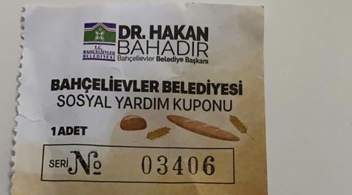 AKP’li Bahçelievler Belediyesi de ekmek kuponu uygulaması başlattı
