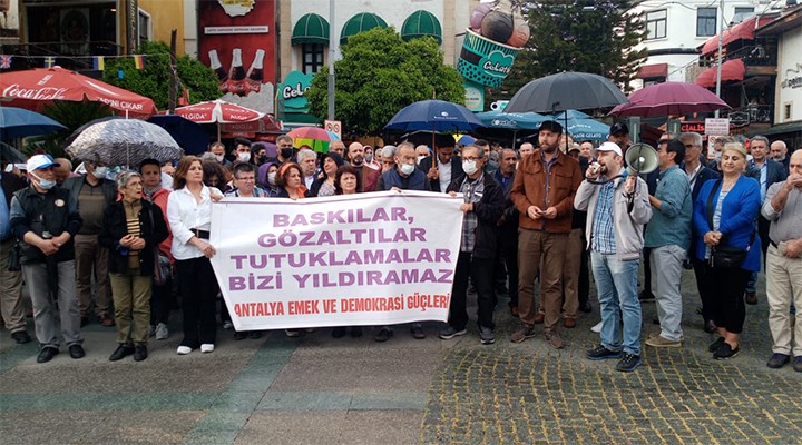 Antalya'da gözaltılar protesto edildi: Amaç 1 Mayıs eylemini zayıflatmak