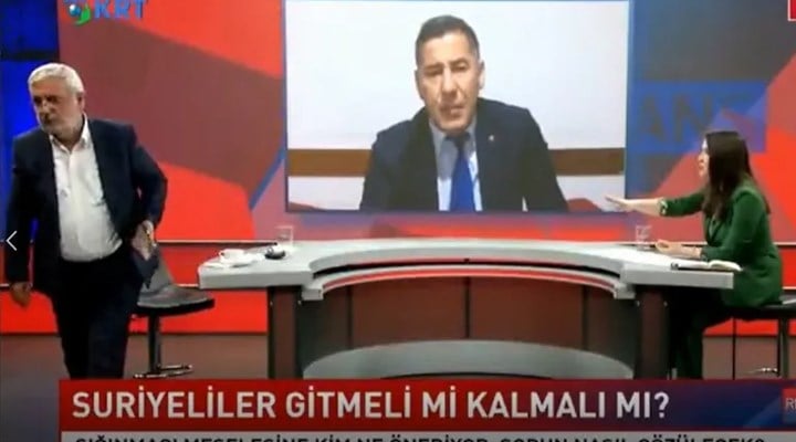 Sinan Oğan 'Türkçe'den haberi yok' dedi, Mehmet Metiner canlı yayını terk etti