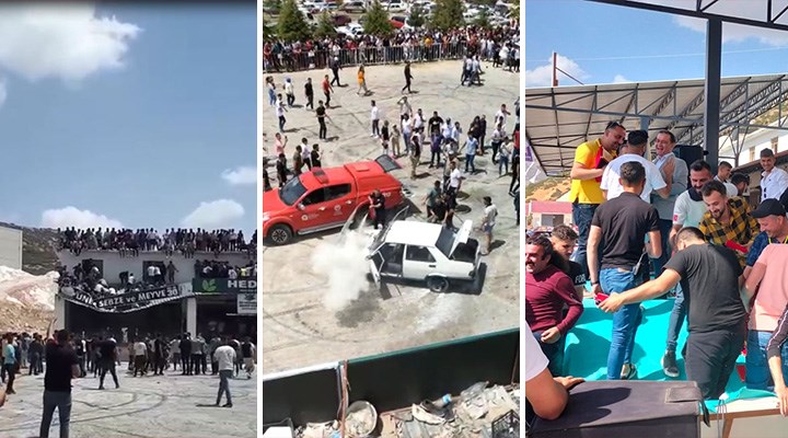 Drift festivalinde üst üste kaza: Balkon ve platform çöktü, belediye başkanının bulunduğu araçta yangın çıktı