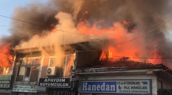 Afyon'da yangın: 15 işyeri kullanılamaz hale geldi