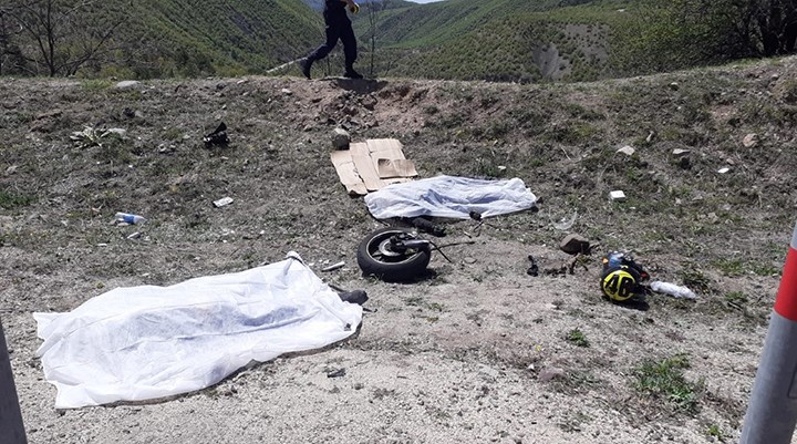 Ankara'da şarampole yuvarlanan motosikletteki çift hayatını kaybetti