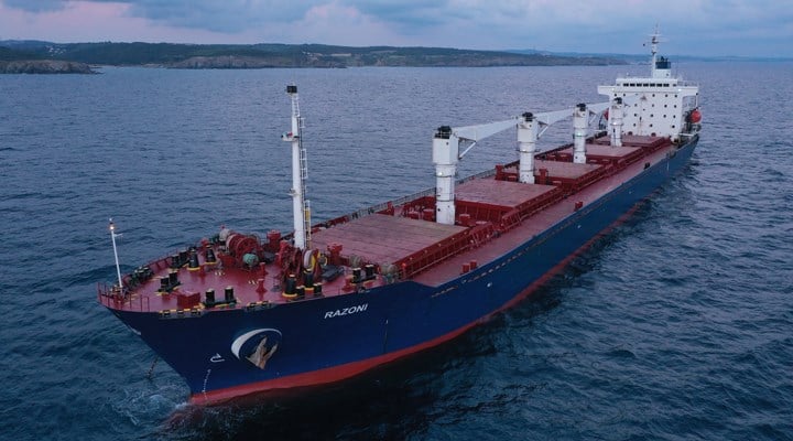 Odessa'dan gelen mısır yüklü gemi İstanbul'da denetlendi
