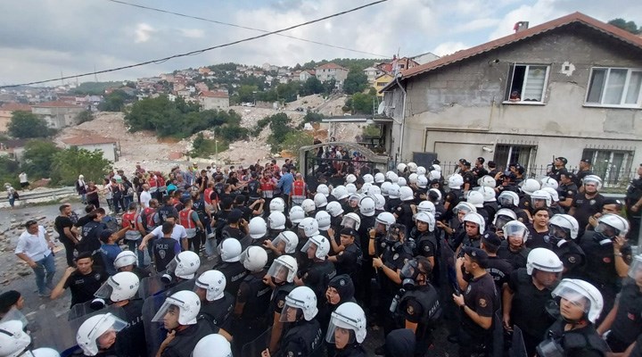 Beykoz Tokatköy'e sabah baskını: Önce polis müdahalesi, sonra yıkım!