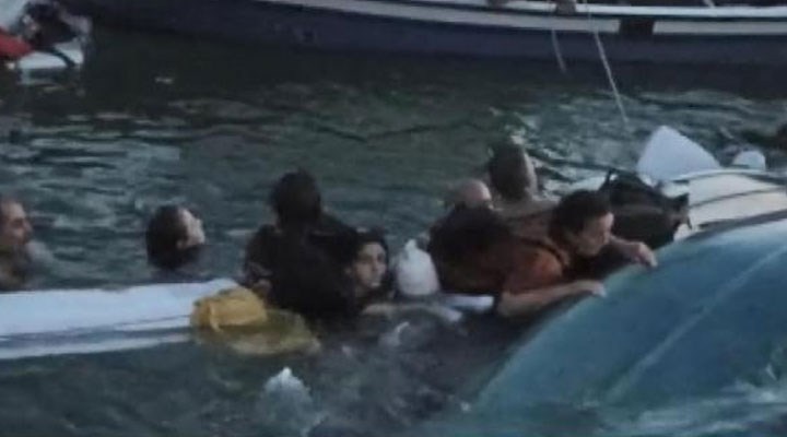 Beykoz'da yakıtı biten tekne alabora oldu