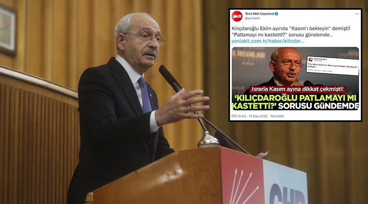 Akit'ten skandal 'haber': Kılıçdaroğlu suç duyurusunda bulunacak
