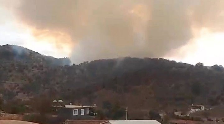 İzmir'in 2 ilçesinde ormanlık alanlarda çıkan yangın kontrol altına alındı
