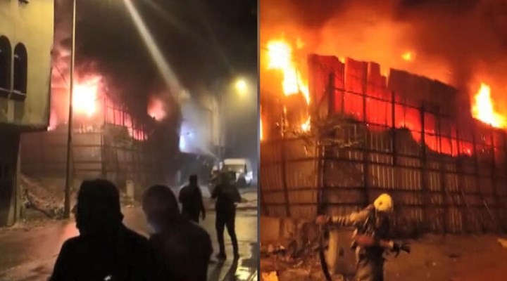 Sultangazi'de işçilerin kaldığı konteynerde yangın