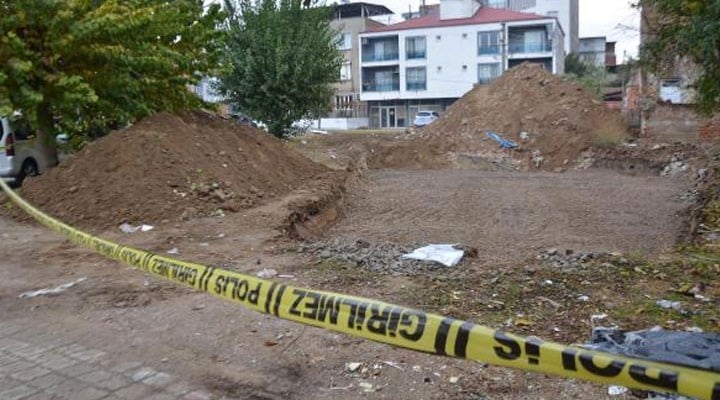 Aydın'daki inşaat kazısında insan kafatası ve kemikleri bulundu