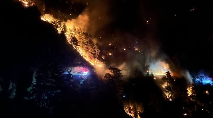 Alanya'da 4 ayrı noktada orman yangını