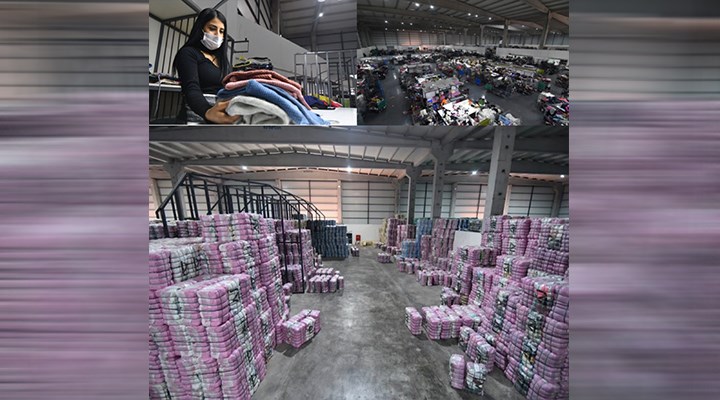 Depremzedeye giden fazla giysi Yemenli şirkete satılmış