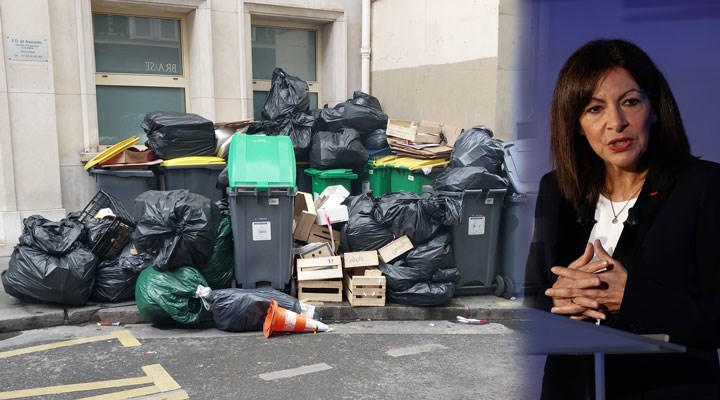 Paris Belediye Başkanı toplanmayan çöpleri bahane etmedi: Toplantıları erteledi, greve destek verdi