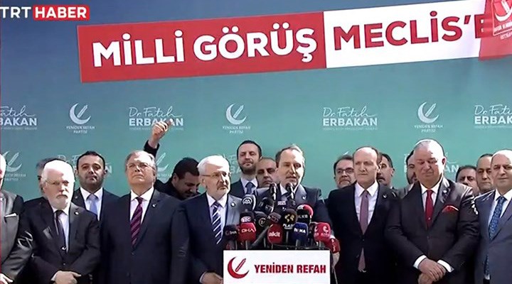 Yeniden Refah Partisi, Cumhur İttifakı’na katılmayacağını açıkladı, TRT konuyu değiştirdi