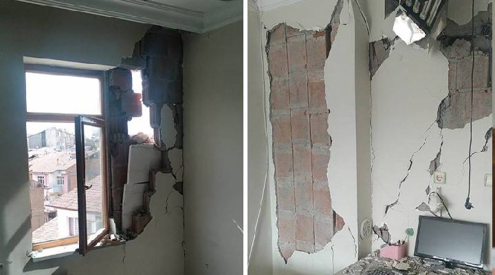 Malatya'da duvarı yıkılan binaya 'hasarsız' raporu verildi