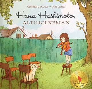 Hannah Hashimoto, The Sixth Violin Send a Book (MEAV), by Chieri Uegaki, illustrated by Kin Leng, translated by Dila Altintooth Balsi
