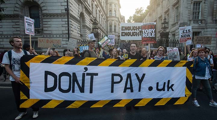 Le mouvement Don't Pay, lancé en Grande-Bretagne, appelle les citoyens à ne pas payer leurs factures.  (Photo: Ne payez pas)