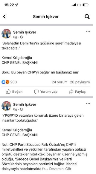 MHP'li Semih Işıkver'in paylaşımları
