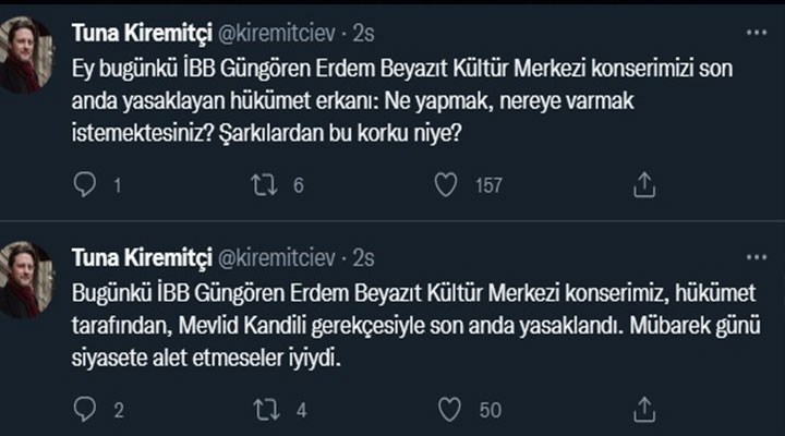 Tuna Kiremitçi'nin söz konusu paylaşımı: