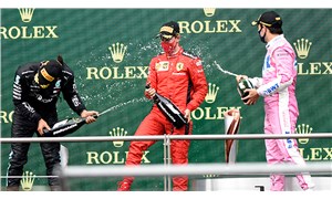 Formula 1de şampanya yerine gazoz patlatıldı