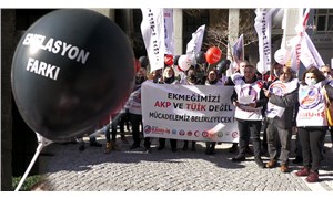 Kamu çalışanlarından balonlu protesto: AKP ve TÜİK değil, mücadele