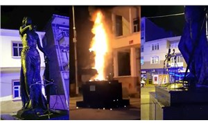 Edirne'de Adalet Anıtı yakıldı: 2 kişi gözaltına alındı