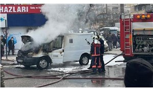 Ankara’da para nakil aracı yandı