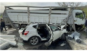 TEM çıkışında kaza: Freni tutmayan kamyon, otomobille çarpıştı